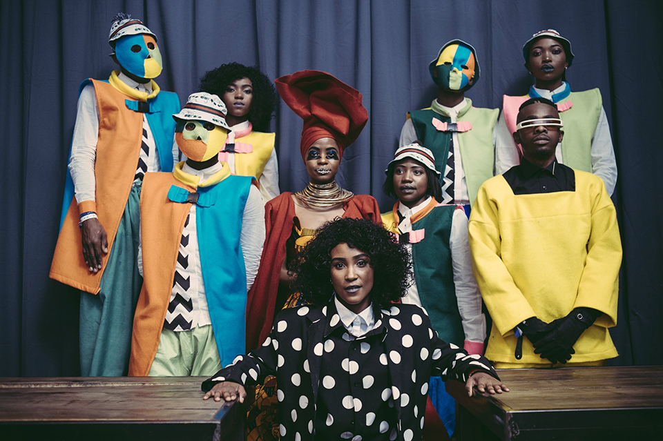 Okzharp and Manthe Ribane prepare to go on stage during the Red Bull Music Academy Weekender in Johannesburg, South Africa on September 3rd, 2016 // Tyrone Bradley/Red Bull Content Pool // P-20160904-00494 // Usage for editorial use only // Please go to www.redbullcontentpool.com for further information. //